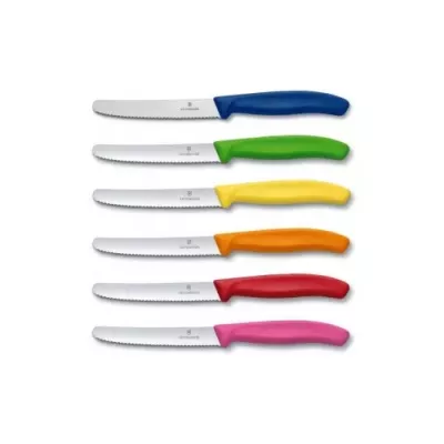 Набор из 6 ножей Victorinox Swiss Classic Colorful Tomato and Table Knife Set (6.7839.6G)