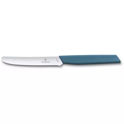 Кухонный нож Victorinox Swiss Modern Tomato&Sausage 11 см Синий (6.9006.11W2)