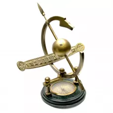 Солнечные часы с компасом бронзовые настольные 34х36х35 см (DN26567)