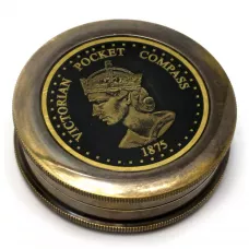Компас морской бронзовый None "Victorian pocket compas" диаметр 8 см (DN29275)