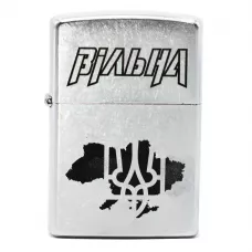 Запальничка бензинова Zippo Ukraine Classic Street Chrome гравіювання Вільна (207 V)