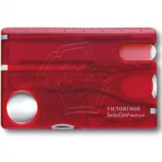 Мультитул Швейцарская карта Victorinox SwissCard Nailcare Красный полупрозрачный (0.7240.T)