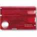 Мультитул Швейцарская карта Victorinox SwissCard Nailcare Красный полупрозрачный (0.7240.T)