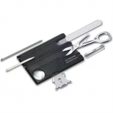 Мультитул Швейцарская карта Victorinox SwissCard Nailcare Черный полупрозрачный (0.7240.T3)