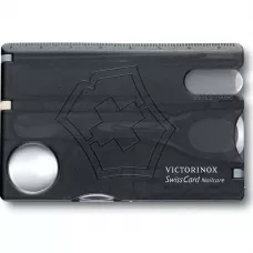 Мультитул Швейцарская карта Victorinox SwissCard Nailcare Черный полупрозрачный (0.7240.T3)