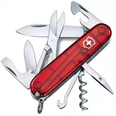 Швейцарский складной нож Victorinox Climber 91 мм 14 функций Красный полупрозрачный в блистере (1.3703.TB1)