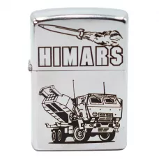 Запальничка бензинова Zippo Ukraine Classic Street Chrome гравіювання Himars (207 H)