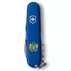 Складной нож Victorinox Spartan Ukraine 91мм 12функций Синий Большой Герб Украины (1.3603.2_T0400u)