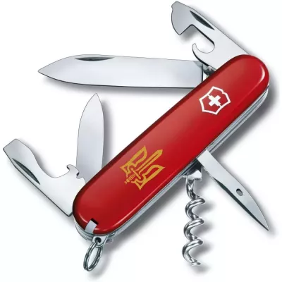 Складной нож Victorinox Spartan Ukraine 91 мм 12 функций Трезубец ОУН (1.3603_T0305u)