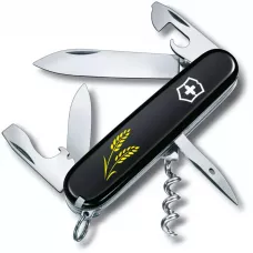Складной нож Victorinox Spartan Ukraine 91 мм 12 функций Колоски пшеницы (1.3603.3_T1330u)