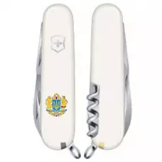 Складной нож Victorinox Spartan Ukraine 91мм 12функций Белый Большой Герб Украины (1.3603.7_T0400u)