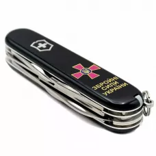 Складной нож Victorinox Climber Army 91 мм 14 функций Эмблема ВСУ и Надпись ЗСУ (1.3703.3_W1011u)