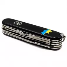 Складной нож Victorinox Huntsman Ukraine 91 мм 15 функций Карта Украины сине-желтая (1.3713.3_T1166u)