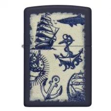 Зажигалка бензиновая Zippo Nautical Design Синяя (49774)