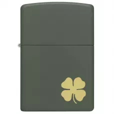Зажигалка бензиновая Zippo Four Leaf Clover Design Темно-зеленая (49796)