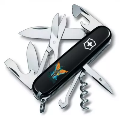 Складной нож Victorinox Climber Ukraine 91 мм Ангел ВСУ (1.3703.3_T1061u)