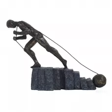 Статуетка ITALFAMA зі смоли та бронзи Never Give Up Ніколи не здавайся 17 х 25 х 5 см (SR44421S)