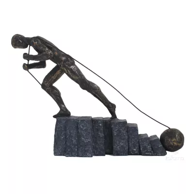 Статуетка ITALFAMA зі смоли та бронзи Never Give Up Ніколи не здавайся 17 х 25 х 5 см (SR44421S)