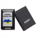 Запальничка бензинова Zippo Ukraine Satin Chrome гравіювання "Україна понад усе!" кольорова карта України (205 U)