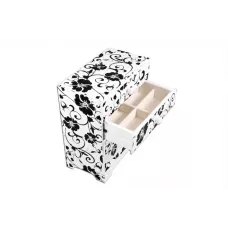 Комодик-скринька для прикрас King Wood чорно-білий (JF-C9040W)