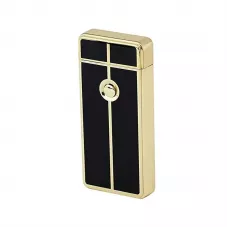 Електроімпульсна запальничка USB Tycoon одна дуга Чорно-золотистий USB шнур (100642)