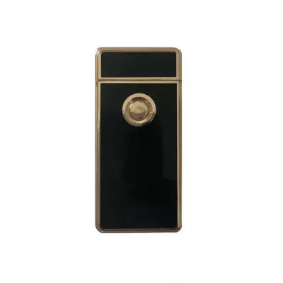Електроімпульсна запальничка USB Tycoon дві дуги Чорно-золотиста подарункова коробка(100674)
