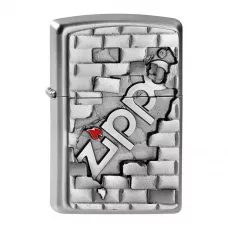 Зажигалка бензиновая Zippo The Wall Emblem Satin Chrome Cатин хром (2003963)
