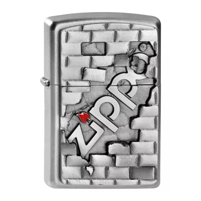 Зажигалка бензиновая Zippo The Wall Emblem Satin Chrome Cатин хром (2003963)