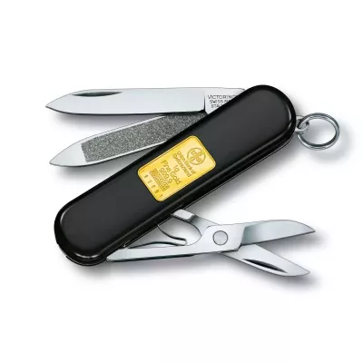 Складной нож Victorinox Classic Gold с золотым слитком весом 1 грамм (0.6203.87)