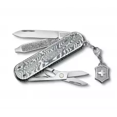 Складной нож Victorinox Classic SD Brilliant Damast 58 мм 5 функций Дамасская сталь (0.6221.34)