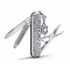 Складной нож Victorinox Classic SD Brilliant Damast 58 мм 5 функций Дамасская сталь (0.6221.34)