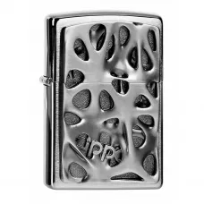 Запальничка бензинова Zippo Voronoi емблема об'ємна Матовий хром (2004313)