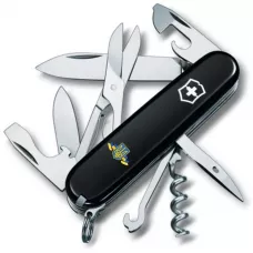 Складной нож Victorinox Climber Ukraine 91мм 14 функций Черный (1.3703.3_T1010u)