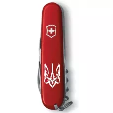 Складной нож Victorinox Spartan Ukraine 91 мм, 12 фунций Трезубец готический белый (1.3603_T0630u)