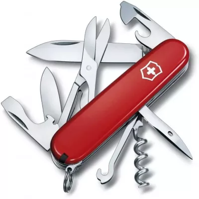 Складной нож Victorinox Climber Ukraine Красно-черный (1.3703.1.3)