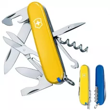 Складной нож Victorinox Climber Ukraine Желто-синий (1.3703.8.2)