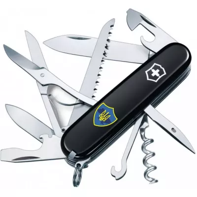 Складной нож Victorinox Huntsman Ukraine Трезубец на щите (1.3713.3_T1080u)