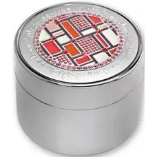 Скринька "Jardin D'ete" метал, кристали, емаль, дзеркальний хром 8,5х8,5х7 см (J98-0419)
