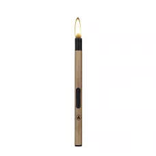 Запальничка газова п'єзо 21 см для розпалювання каміна, свічок, плити "Сірник" Laguiole, пластик, малюнок текстура дерева, коричнева (40411800)