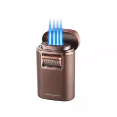Запальничка газова для сигар настільна 4 турбо Silver Match Monaco підставка для сигари, темна мідь, подарункова коробка (40674372)
