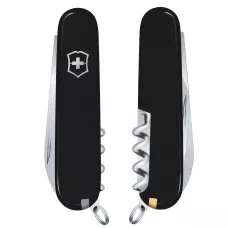 Складаний ніж Victorinox Waiter 84 мм 9 функцій Чорний (0.3303.3)