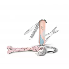 Складаний ніж-брелок 58 мм Victorinox Classic SD Paris Style, 7 функцій, рожевий (0.6223.E221)
