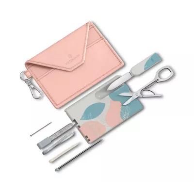 Швейцарська карта Victorinox Swiss Card Classic Paris Style (0.7100.E221) чохол у комплекті, 10 функцій, розовий