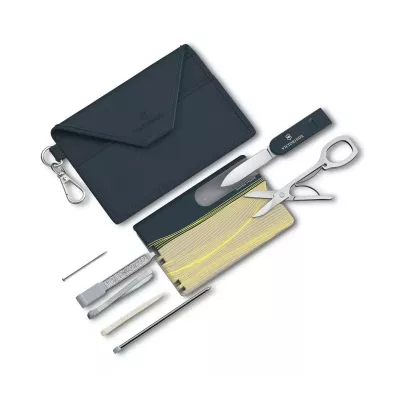 Швейцарська карта Victorinox Swiss Card Classic New York Style чохол у комплекті, 10 функцій, темно-сірий/бежевий (0.7100.E223)