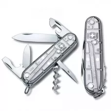 Складаний ніж 91 мм Victorinox Spartan SilverTech 2 шари, 12 функцій,прозорий сріблястий, блістер (1.3603.T7B1)