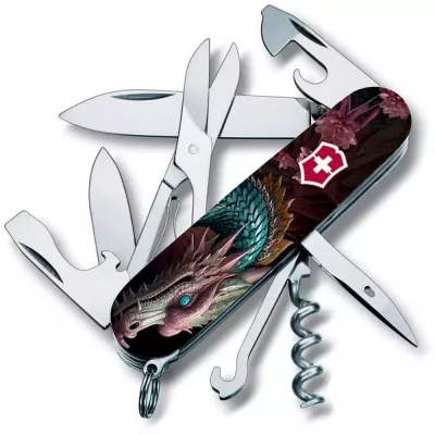 Складаний ніж Victorinox Climber Zodiac 91 мм 14 функцій Чарівний дракон (1.3703.3_Z3280p)