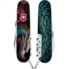 Складаний ніж Victorinox Climber Zodiac 91 мм 14 функцій Блакитний дракон (1.3703.3_Z3290p)