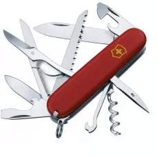 Складаний ніж Victorinox Huntsman Mat Червоний матовий лак з жовтым лого (1.3713_M0008p)