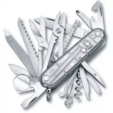 Складаний ніж 91 мм Victorinox Swisschamp 31функції, 8 шарів, сріблястий напівпрозорий (1.6794.T7)