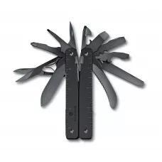 Мультитул 115 мм із нейлоновим чохлом Victorinox SwissTool MXBS розкриття леза однією рукою, 26 функцій, колір чорний (3.0326.M3N)